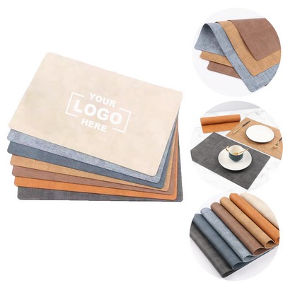 Rectangular Leather Waterproof Placemat