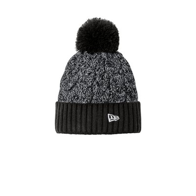 New Era® Marled Knit Pom Beanie