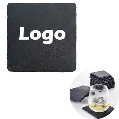 Natural Square Slate Stone Coaster