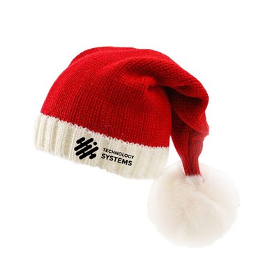 Adult Fine-Gauge Knit Christmas Hat