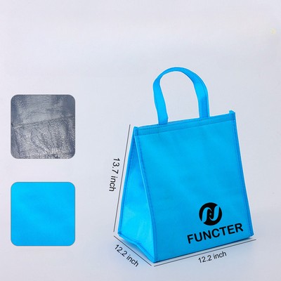 Aluminum Foil Insulated Cooler Bag Blue 8"