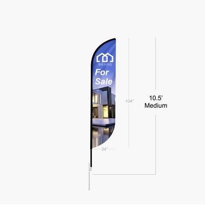 10.5' Feather Convex Flag Single Sided