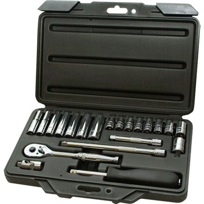 Allied Pro-Grade 21-Piece Sae Socket Set w/Case