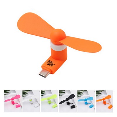 USB Mini Mobile Phone Type-C Silent Fan