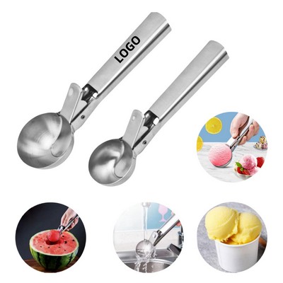 Stainless Steel Ice Cream Scoop w/Release Trigger