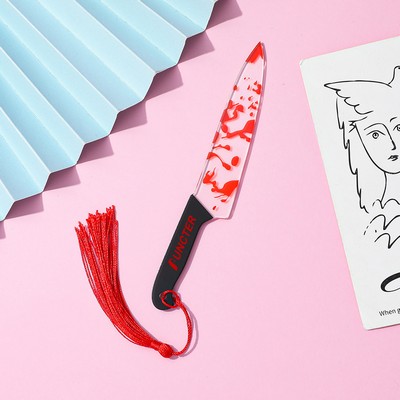 Acrylic Halloween Knife Bookmark