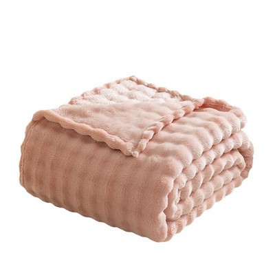 Ruched Throw Blanket Fluffy Plush Blanket For Sofa Bed Couch