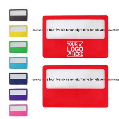 Credit Card Size 3X Magnifier Bookmark Pocket Magnifying Glass with Ruler