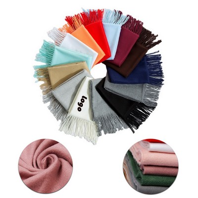 Winter Long Pashmina Wrap Shawl Scarf W/Fringes