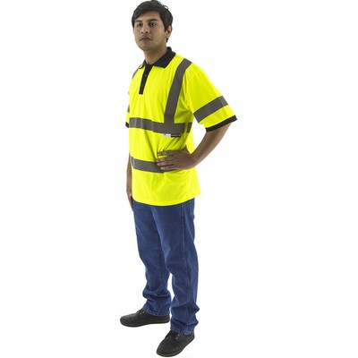 Majestic 75-5311 Hi-Viz Short Sleeve Polo Shirt, ANSI 3