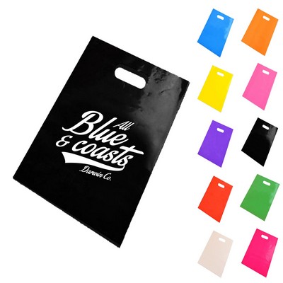 Glossy PE Retail Bag with Die-Cut Handle