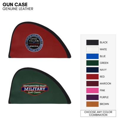 Genuine Leather Gun Case With Your Logo Embroidered