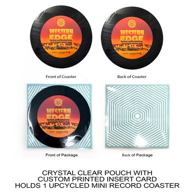 Upcycled Record Coaster (2-Sided) - Set of 1 - Cello Pouch