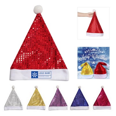 Sparkle Santa Hat with Sequin Sheen