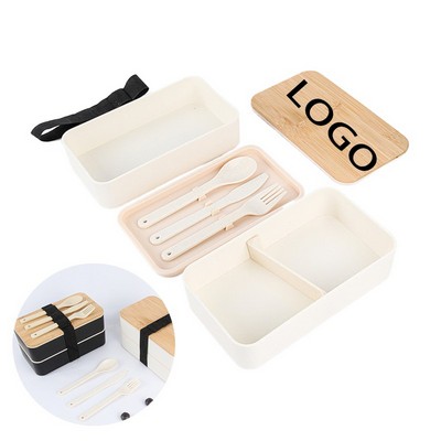 Wheat Straw Double-Layer Lunch Box