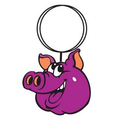 Pig Executive Key Chain w/Mirrored Back (4 Square Inch)