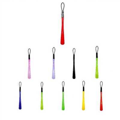 Durable Plastic Shoe Horn with Leather Loop for Home and Hotel