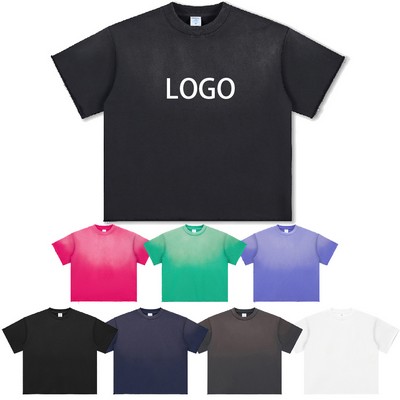 350G Heavyweight Washed Short-sleeved T-shirt