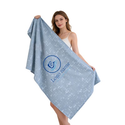 Full Color 400GSM Cotton Beach Towel 30" X 60"