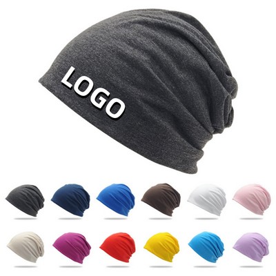 Solid Color Slouchy Beanie Thin Cold Weather Hat