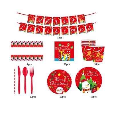 Christmas Disposable Party Set