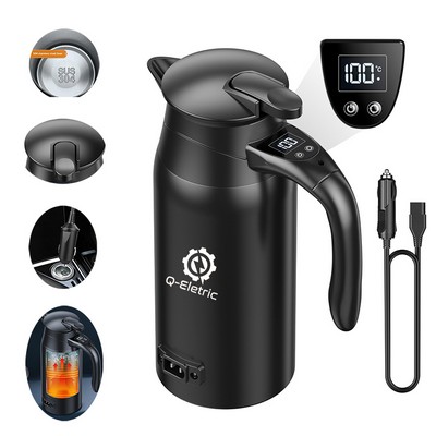 800ml Double Wall Stainless Steel 12V/24V Car Electric Kettle