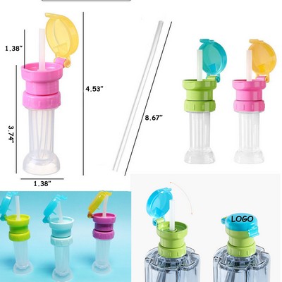 Hygienic Straw Conversion Cap for Plastic Bottles