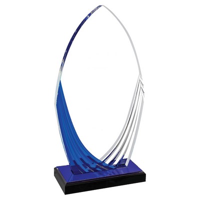 Blue Surge Acrylic Award, 9.75"H
