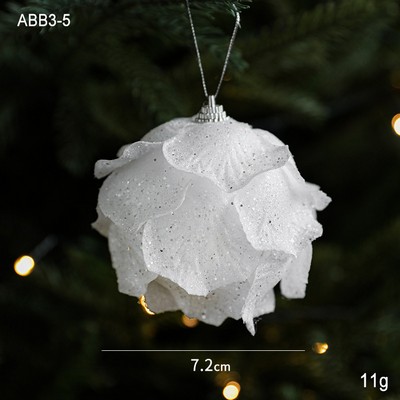 White Foam Christmas Ball Ornament