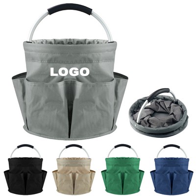 Portable Camping Foldable Picnic Basket with Storage Pockets