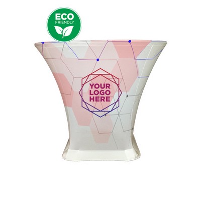 30" Round Recycled Polyester Stretch Table Cover - Dye Sublimation Print