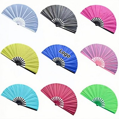 Colorful Plastic Bone Martial Arts Fan for Tai Chi Practice
