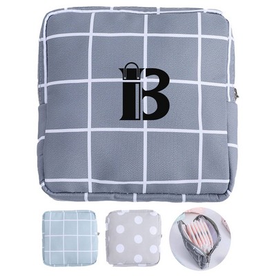 Portable Thick Cotton Sanitary Napkin Storage Bag for Women