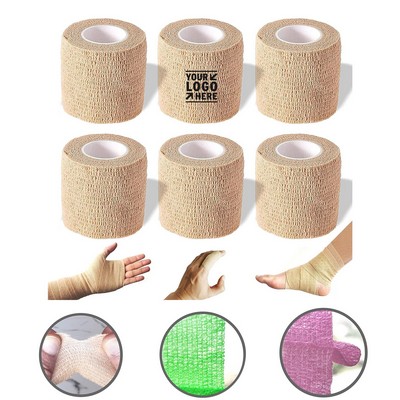 2" x 5 Yards Self Adhesive Bandage Wrap First Aid Tape for Sports