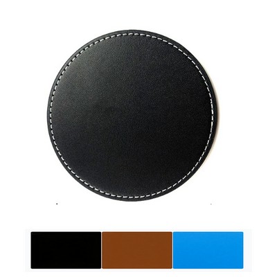 PU Leather Premium Round Coasters