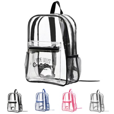 Clear Backpack with Reinforced Straps