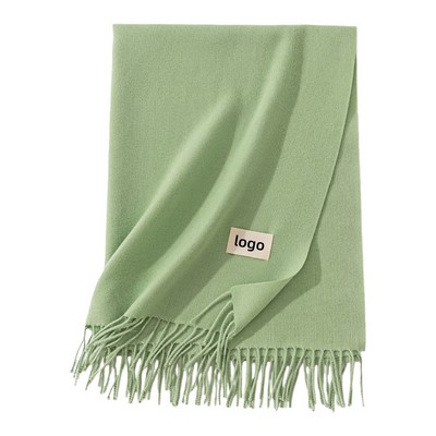 Ankora Red Women's Faux Cashmere Scarf Wrap for Fall Winter