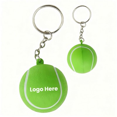 Tennis Ball Stress Reliever Key Chain