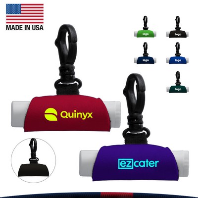 Raleigh Neoprene Swivel Snap Hook Lip Balm Sleeve