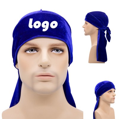 Luxurious Velvet Long Tail Headwrap Durag