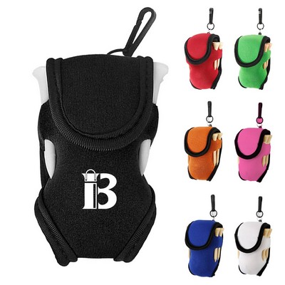 Neoprene Golf Ball Waist Bag With Hook