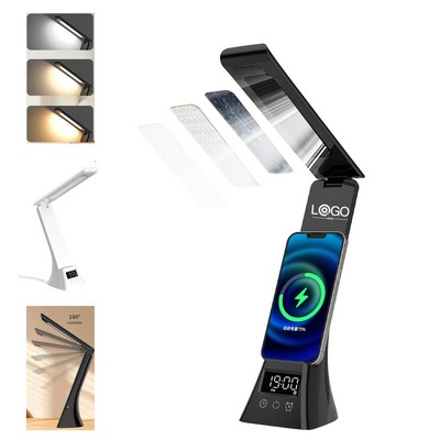 Desk Lamp with Wireless Charger Alarm