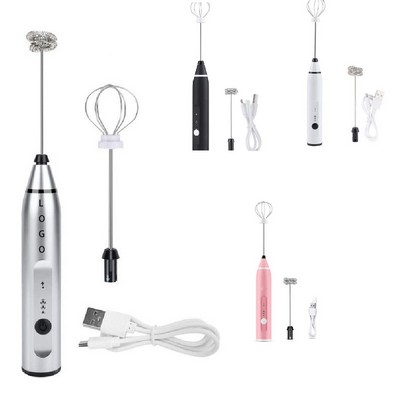 Rechargeable Milk Frother With Three Speed Control