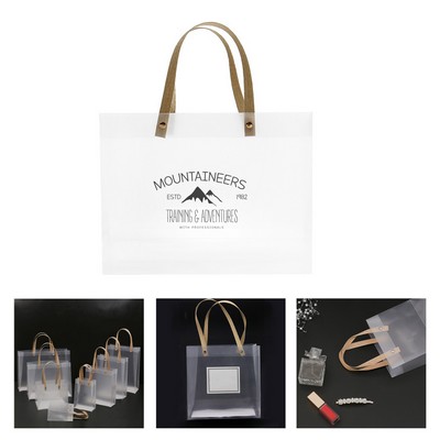 Clear Frosted Pp Gift Tote Bag
