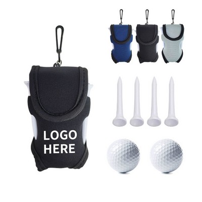7-Piece Neoprene Golf Ball & Tee Holder Set
