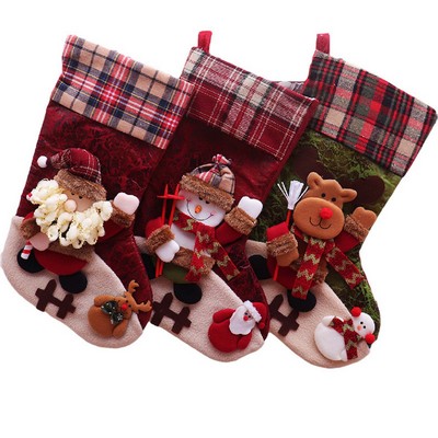 Christmas Holiday Hanging Ornaments Sock