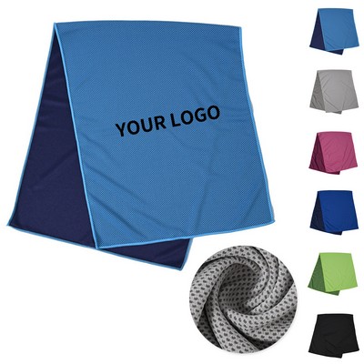 Mesh Cooling Neck Towel With Full Color Logo