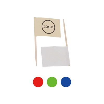 Custom Full-Color Printed Eco-Friendly Food Safe Biodegradable Mini Party Paper Toothpick Flags