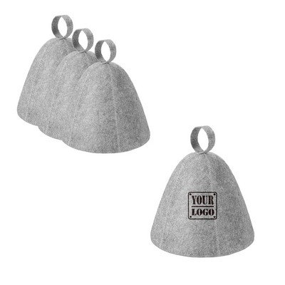 Embroidered Felt Sauna Hat