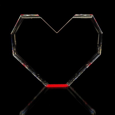 Diamond Bevel Heart Award - V- S